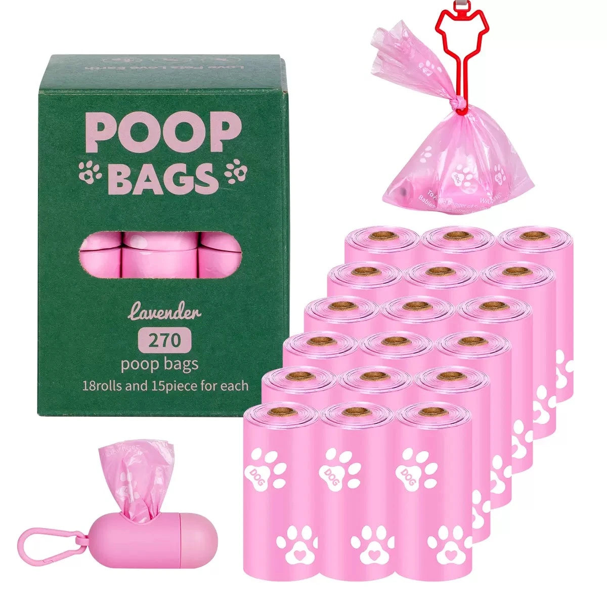 Lavender Scented Poop Bags for Dogs