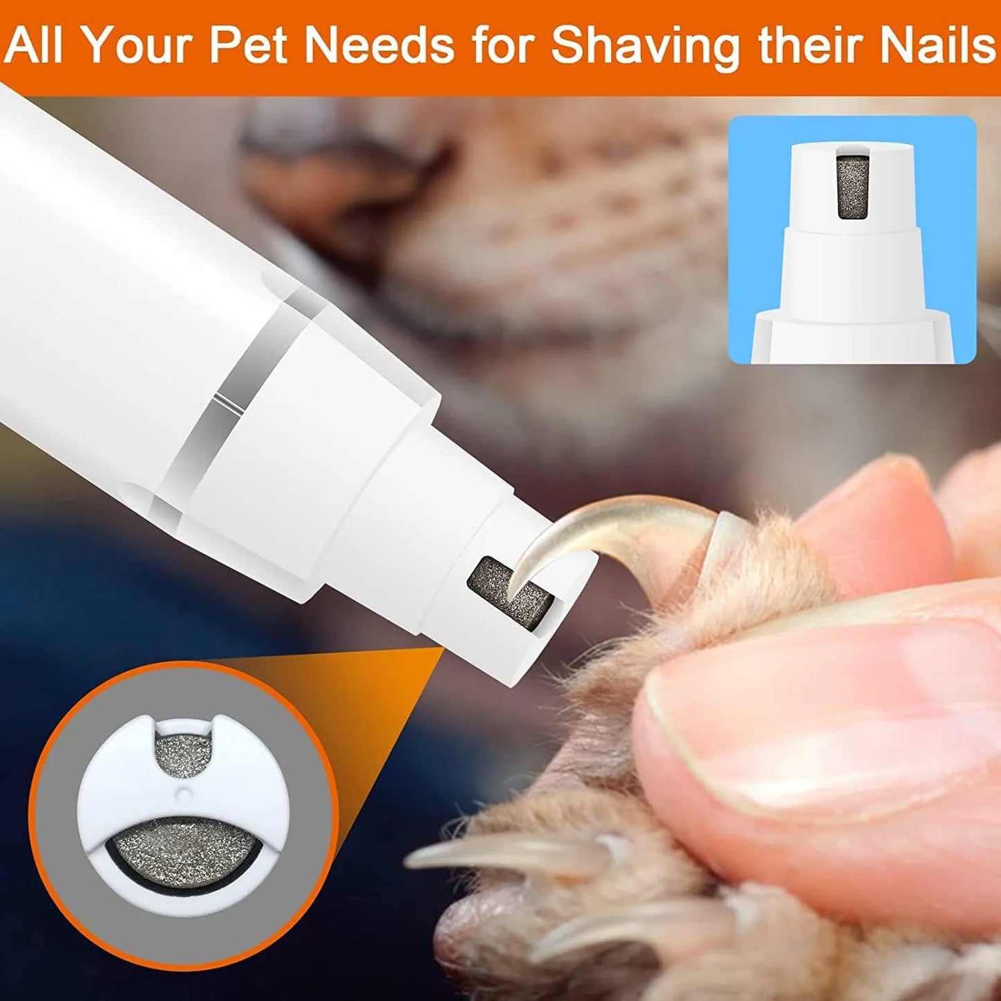 2 Speed Pet Hair Clipper Nail Grinder Grooming Kit -[Ultra-Quiet No More Struggle & Quick Anxiety]