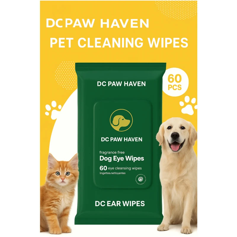 Vet-Developed Pet Eye Wipes-60 counts
